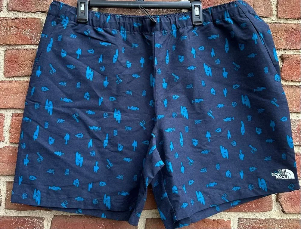 The North Face Swim Trunks class v Shorts Blue Print Elastic Waist Men’s XL NEW